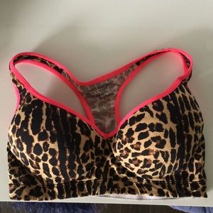 Leopard print sports bra!
